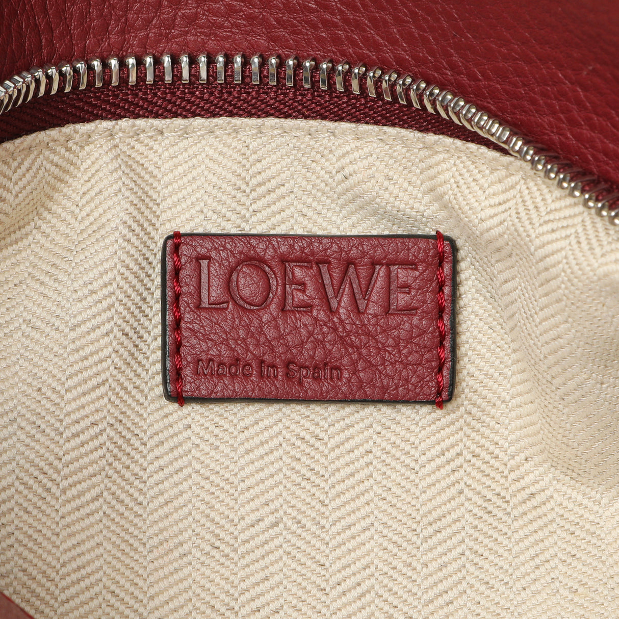 Loewe Burgundy Calfskin Small Puzzle Bag Handbags Loewe