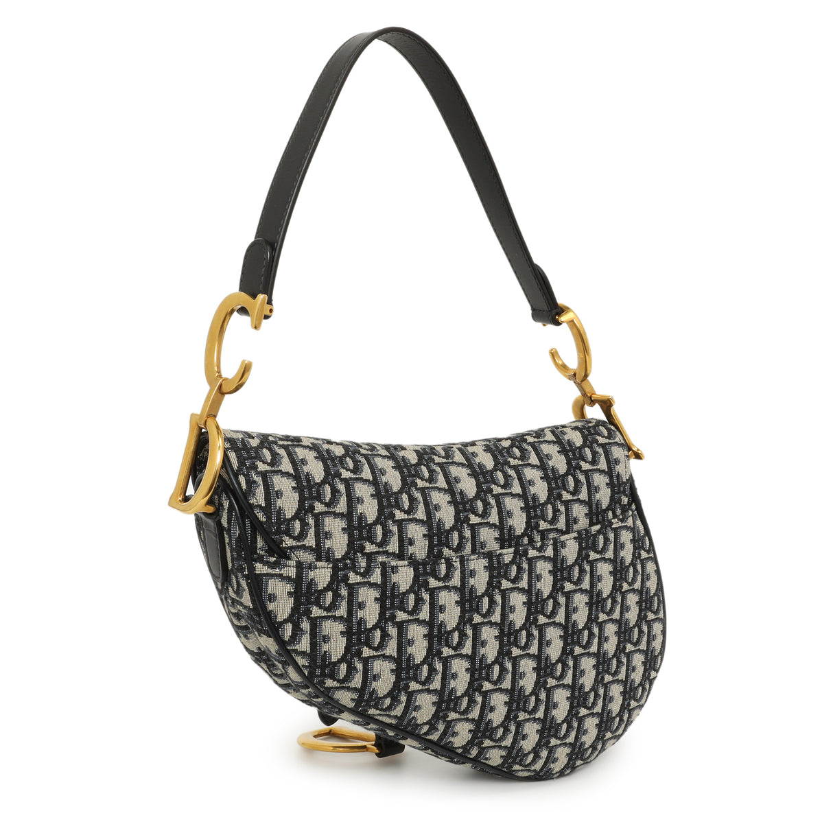 Christian Dior Blue Oblique Saddle Bag Handbags Christian Dior