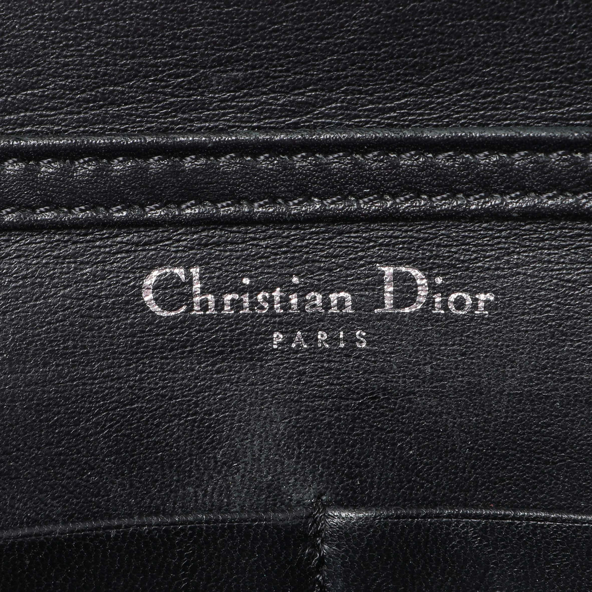 Christian Dior Black Grained Calfskin Diorama Wallet on Chain Handbags Christian Dior