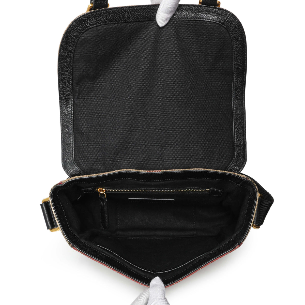 Burberry Black Canvas Check Small Baildon Messenger Bag Handbags Burberry