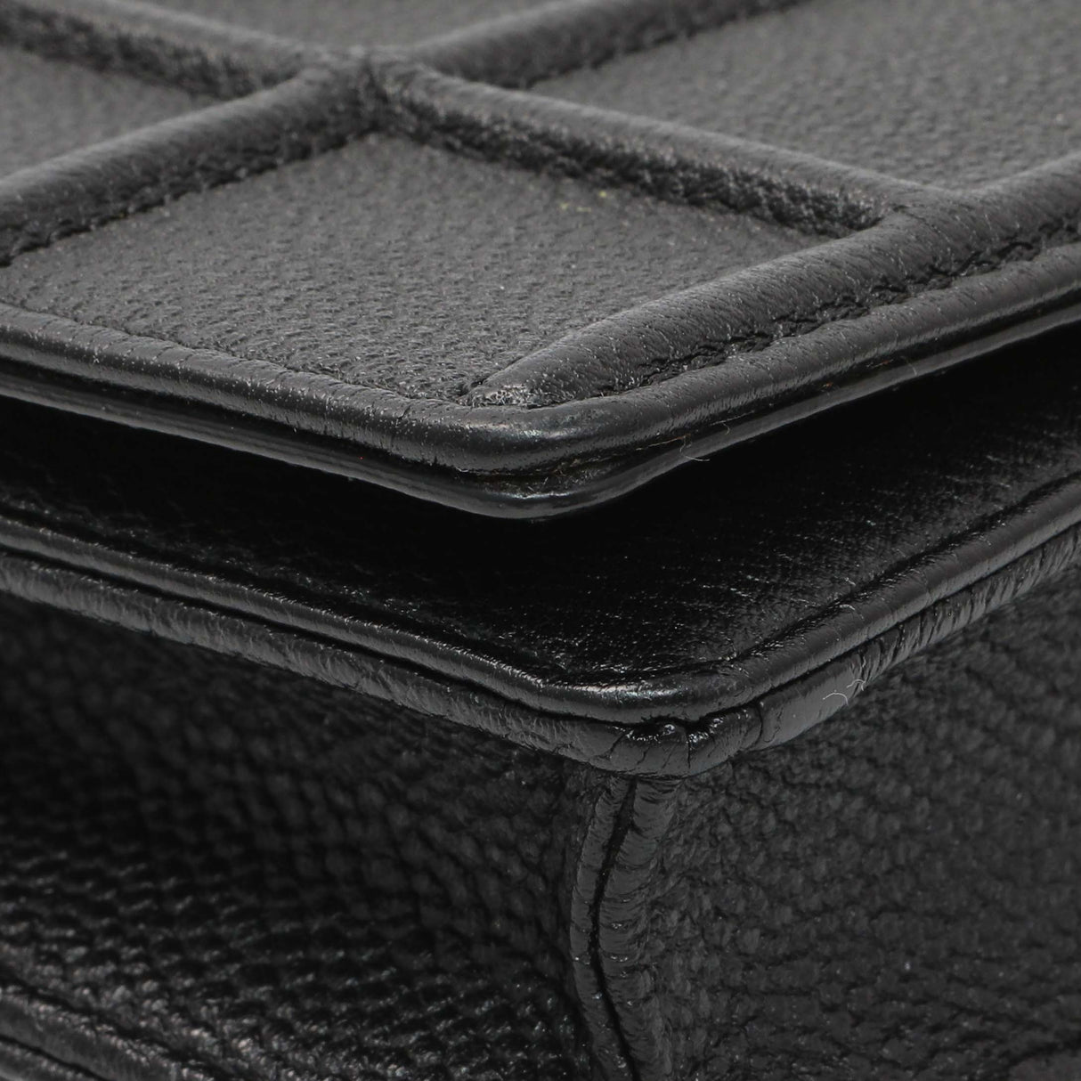 Christian Dior Black Grained Calfskin Diorama Wallet on Chain Handbags Christian Dior