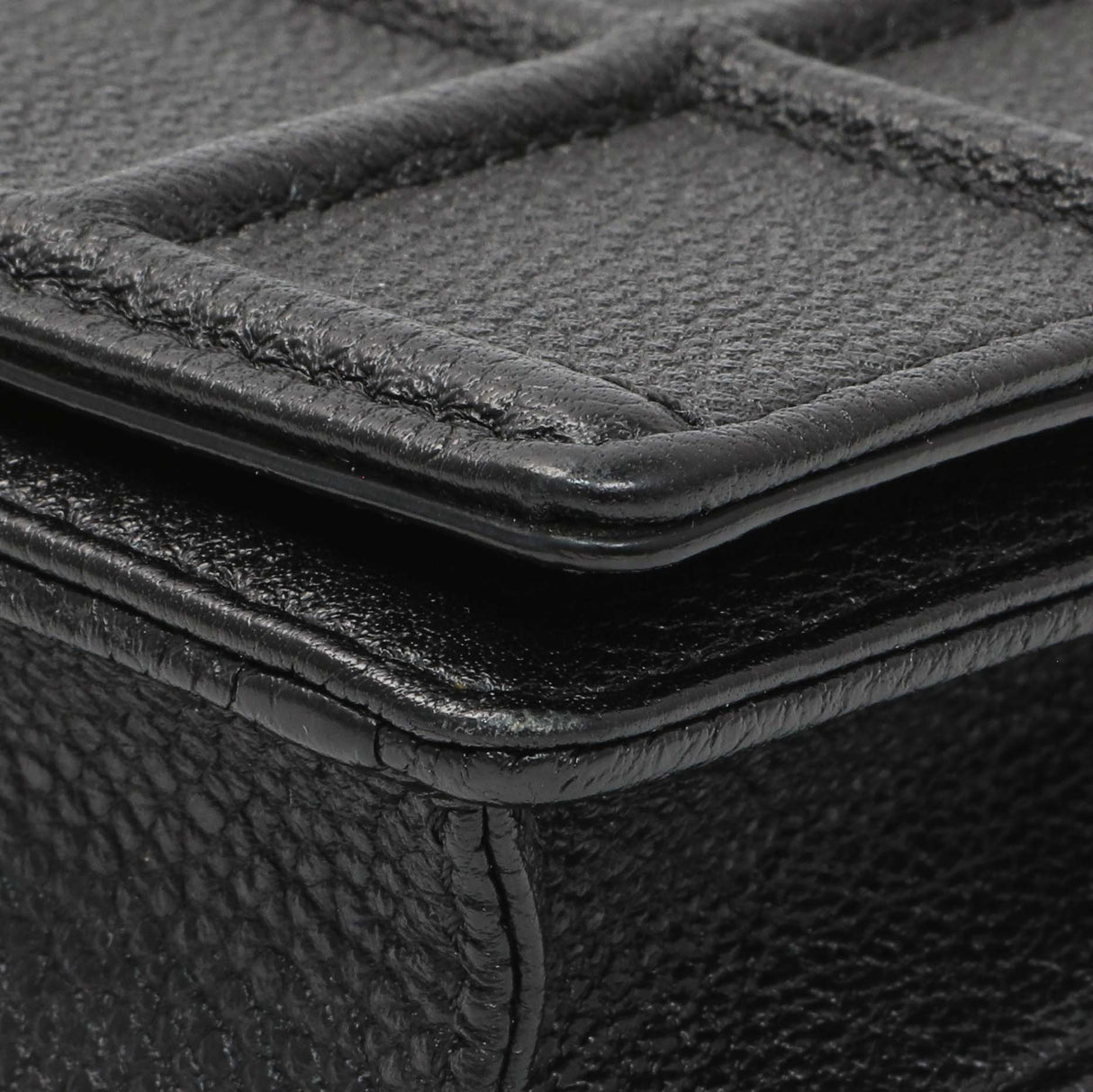 Christian Dior Black Grained Calfskin Diorama Wallet on Chain Handbags Christian Dior