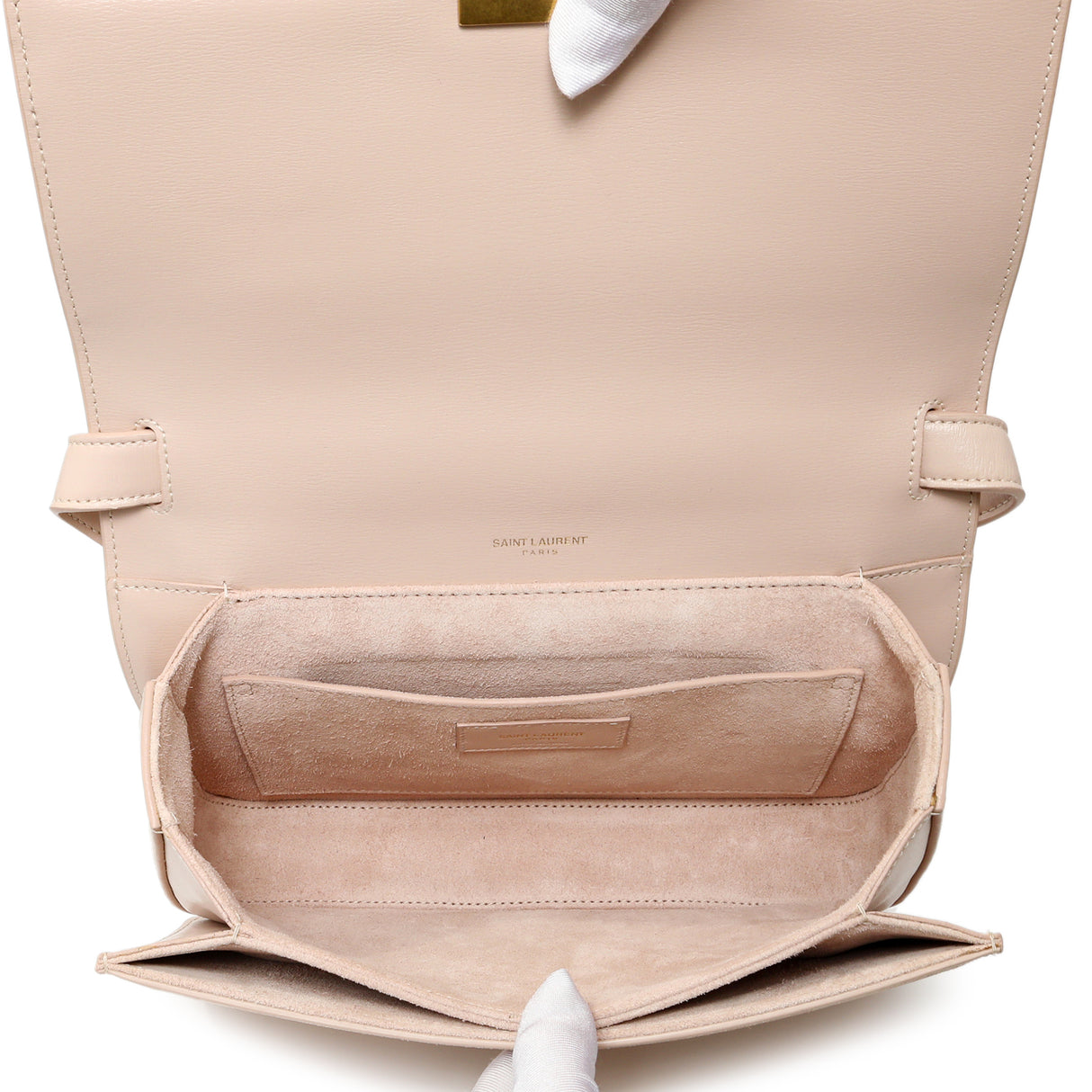 Saint Laurent Marble Pink Smooth Calfskin Suede Medium Bellechasse Bag Handbags Saint Laurent