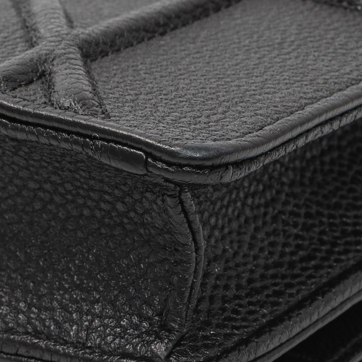 Christian Dior Black Grained Calfskin Diorama Wallet on Chain Handbags Christian Dior