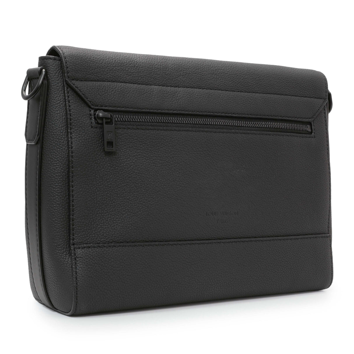 Louis Vuitton Black Grained Calfskin Aerogram Takeoff Messenger Handbags Louis Vuitton