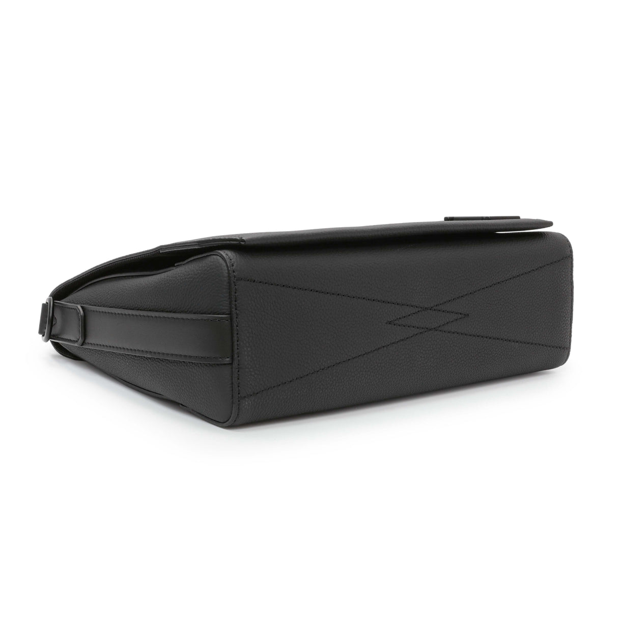 Louis Vuitton Black Grained Calfskin Aerogram Takeoff Messenger Handbags Louis Vuitton