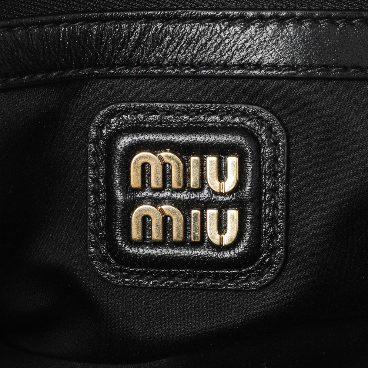 Miu Miu Black Nappa Leather Arcadie Matelasse Bag Handbags Miu Miu
