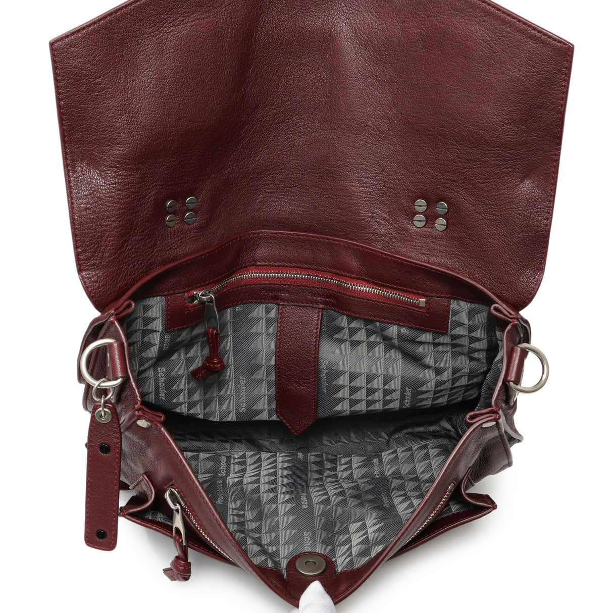 Proenza Schouler Burgundy Lambskin Medium PS1 Satchel Handbags Proenza Schouler
