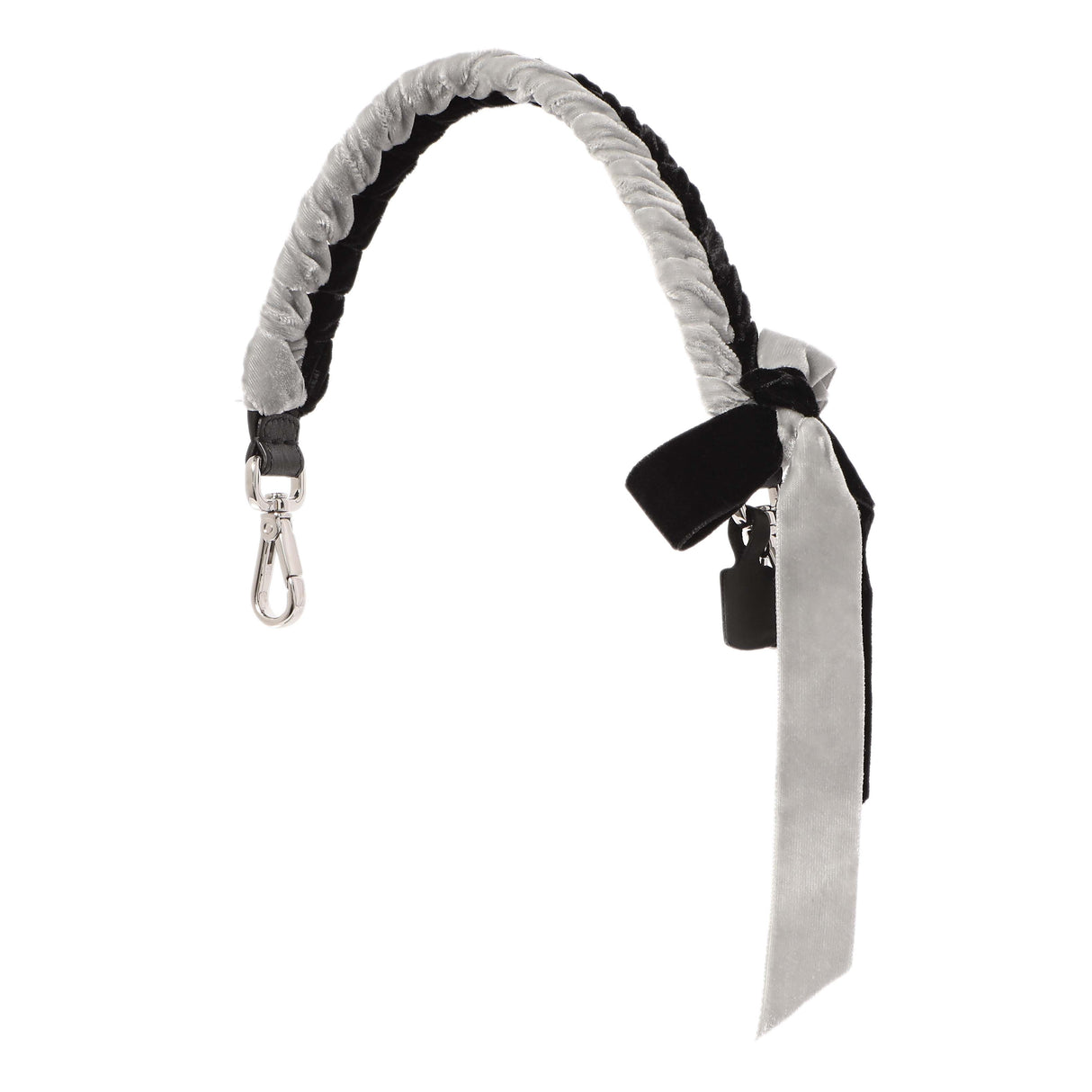 Fendi Black/Grey Velvet Mini Strap You Accessories Fendi