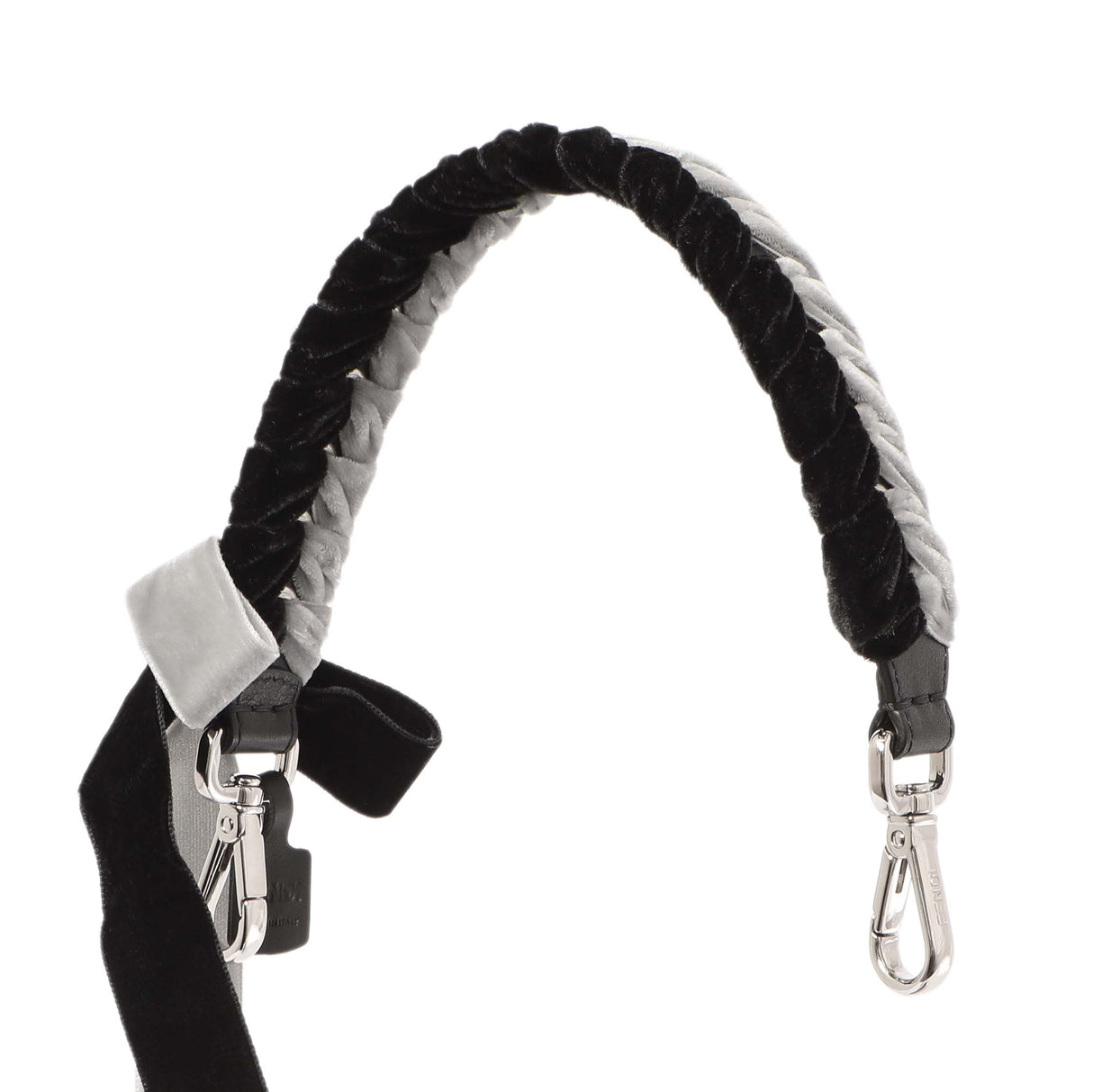 Fendi Black/Grey Velvet Mini Strap You Accessories Fendi