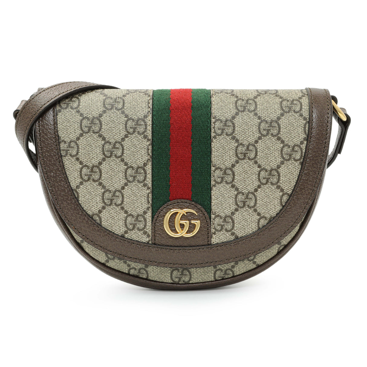 Gucci GG Supreme Monogram Web Mini Ophidia Flap Shoulder Bag Handbags Gucci