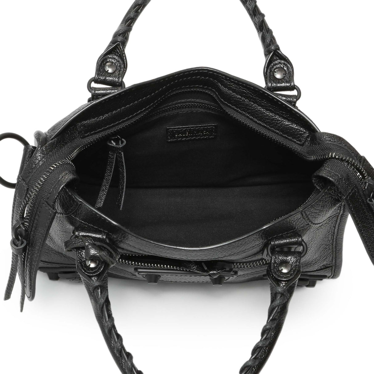 Balenciaga Black Grained Calfskin Neo Classic Mini City Handbags Balenciaga