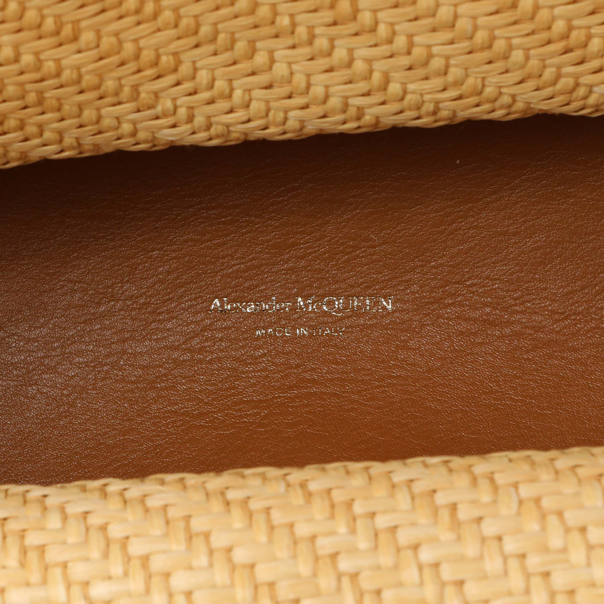 7 items Mon June 22 ⬆️Alexander McQueen Natural Tan Raffia Calfskin Large The Bow Bag Handbags Alexander McQueen