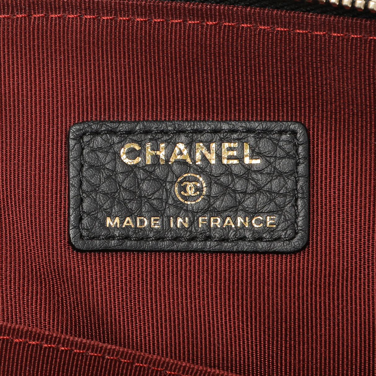 Grained Black Quilted Calfskin Archi Chic Cosmetic Case Accessories Chanel