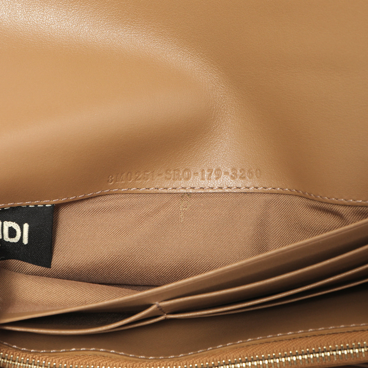 Fendi Brown Vitello Liberty Studded Continental Wallet Accessories Fendi