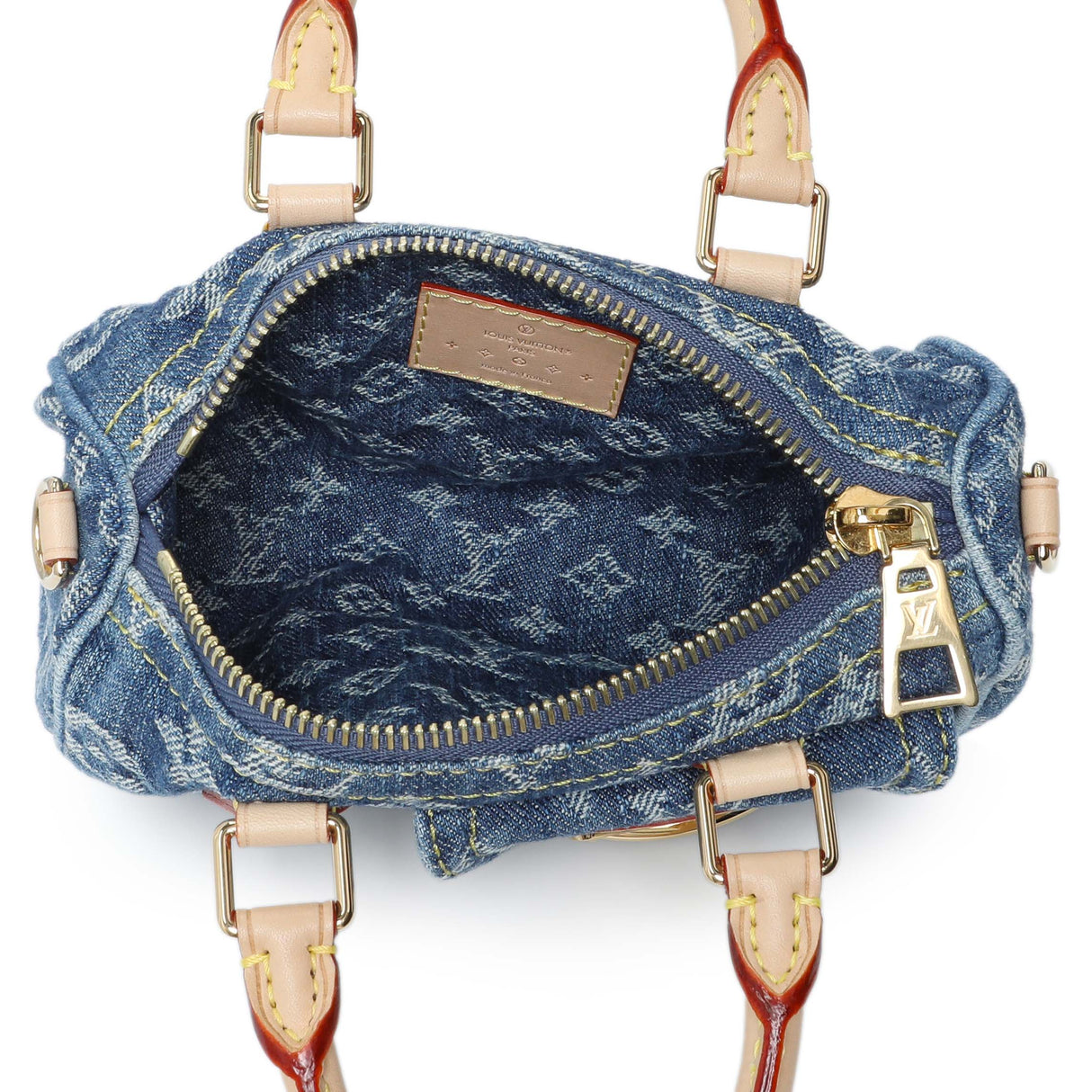 Louis Vuitton Monogram Denim Remix Nano Speedy Handbags Louis Vuitton