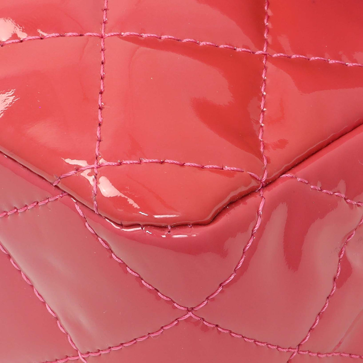 Chanel Coral Pink Patent Medium Double Flap Handbags Chanel