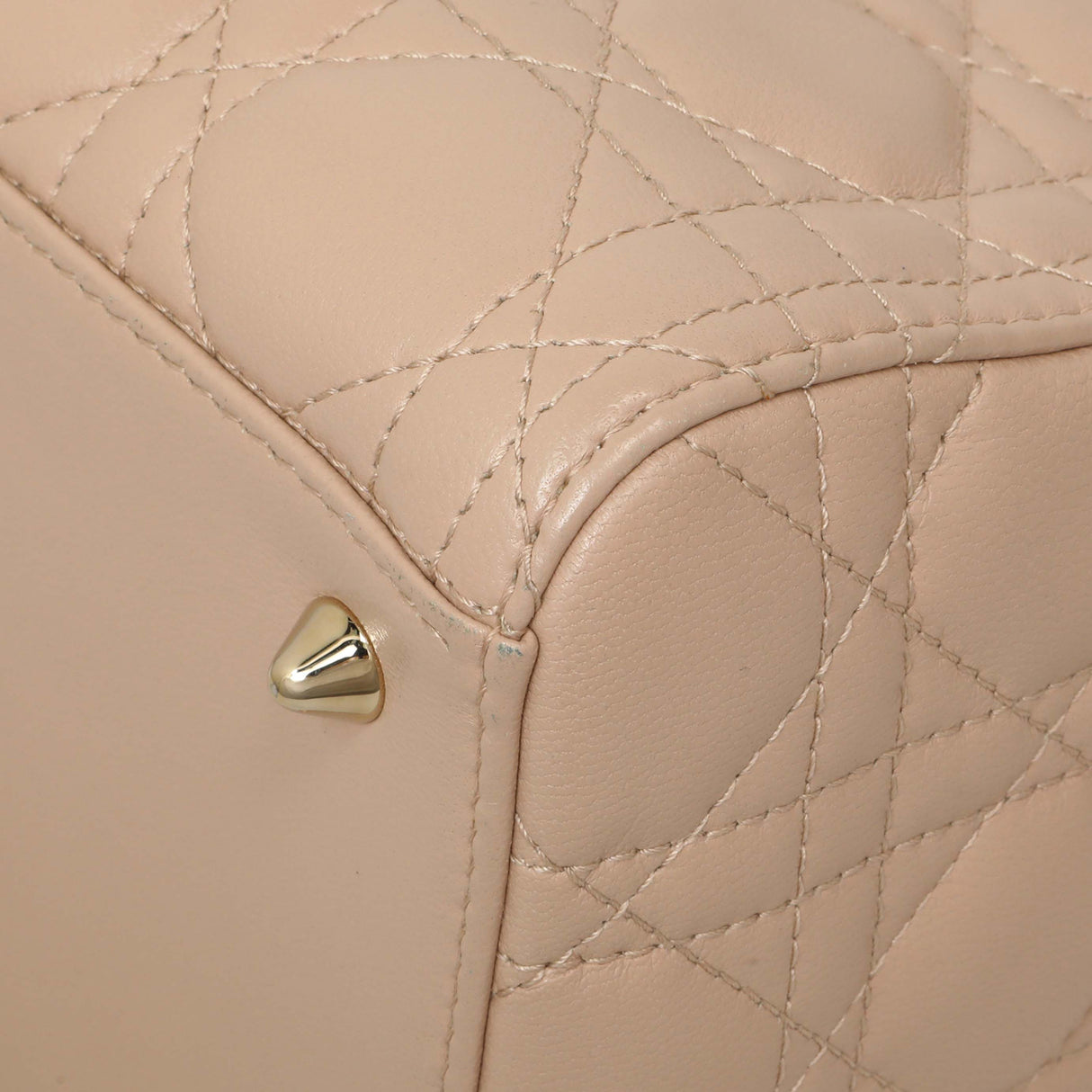 Christian Dior Light Pink Lambskin Cannage Medium Lady Dior Handbags Christian Dior