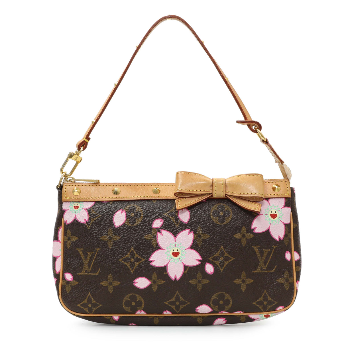 Louis Vuitton x Takashi Murakami Monogram Cherry Blossom Pochette Accessories Handbags Louis Vuitton