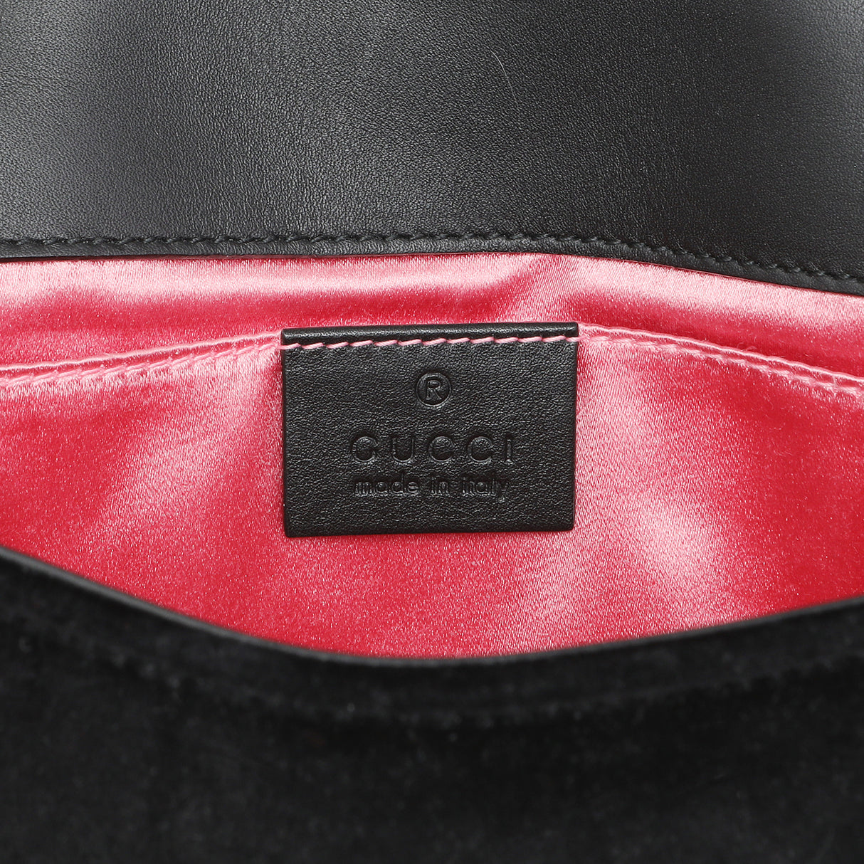 Gucci Black Velvet Matelasse Mini GG Marmont Shoulder Bag Handbags Gucci