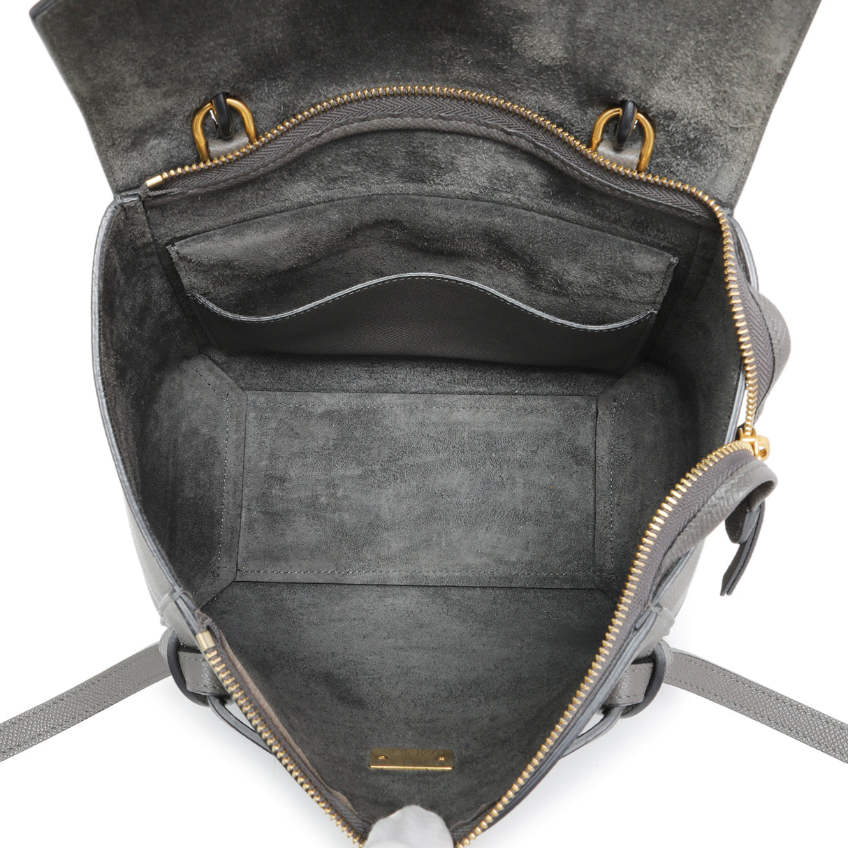 Celine Grey Grained Calfskin Micro Belt Bag Handbags Celine