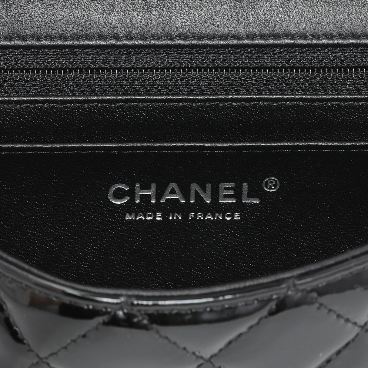 Chanel Black Quilted Patent Mini Rectangular Flap Handbags Chanel