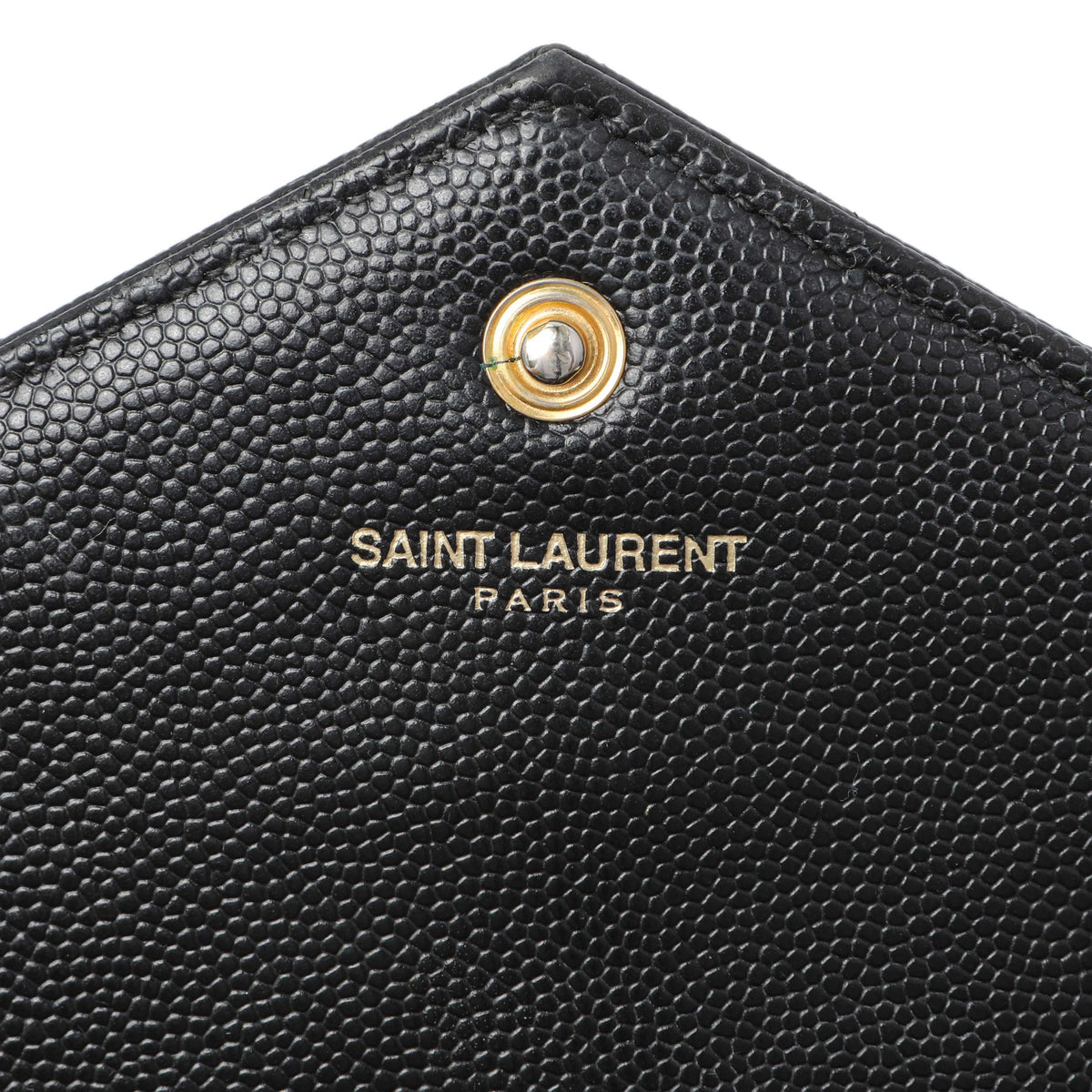 Saint Laurent Black Grain De Poudre Matelasse Chevron Monogram Chain Wallet Handbags Saint Laurent