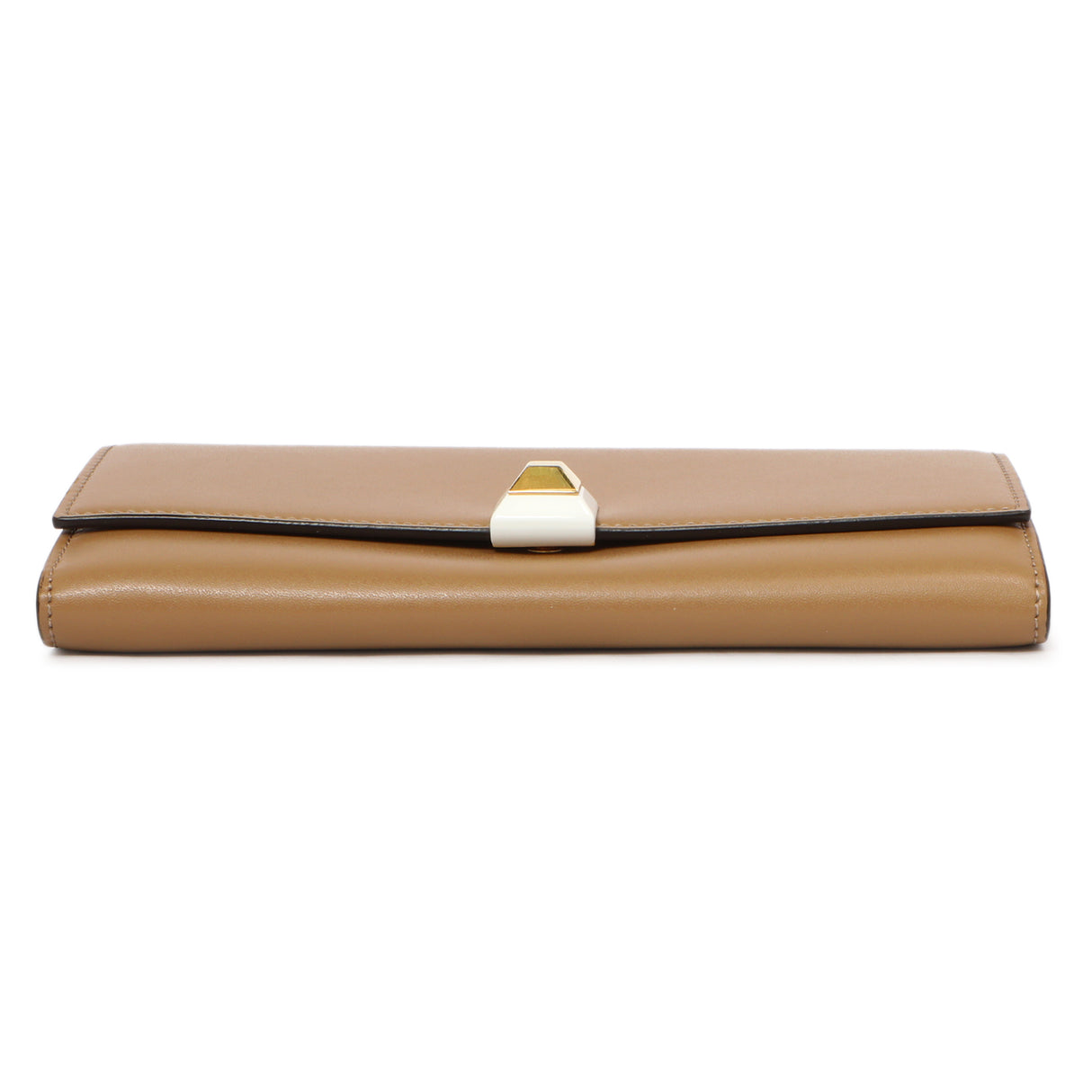 Fendi Brown Vitello Liberty Studded Continental Wallet Accessories Fendi