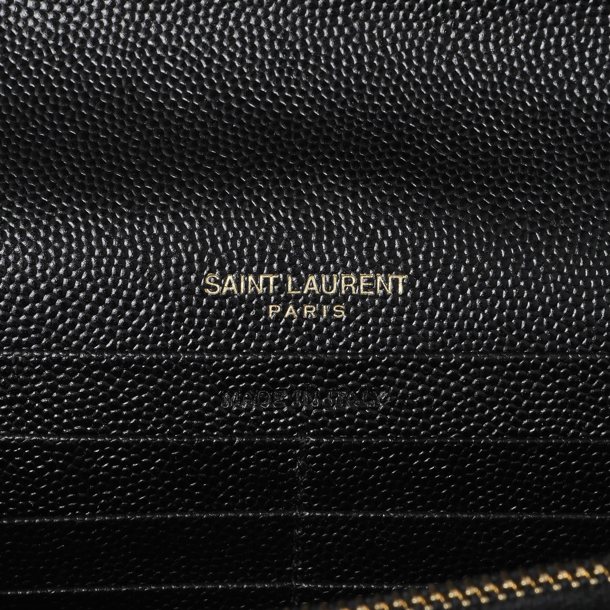 Saint Laurent Black Grain De Poudre Matelasse Chevron Monogram Chain Wallet Handbags Chanel