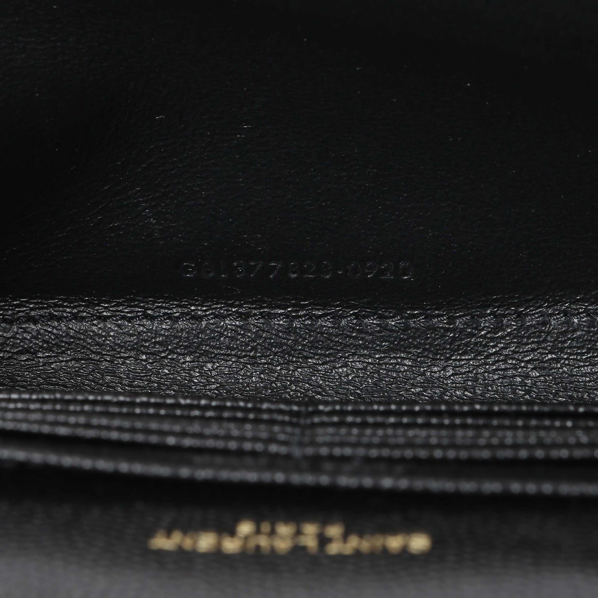 Saint Laurent Black Grain De Poudre Matelasse Chevron Monogram Chain Wallet Handbags Chanel