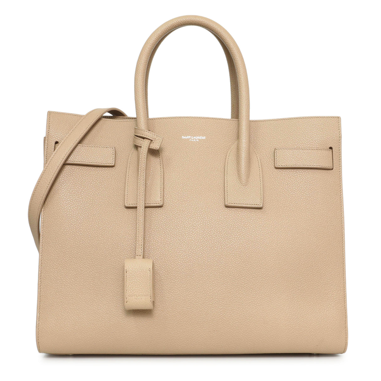 Saint Laurent Beige Grained Calfskin Small Sac De Jour Handbags Saint Laurent