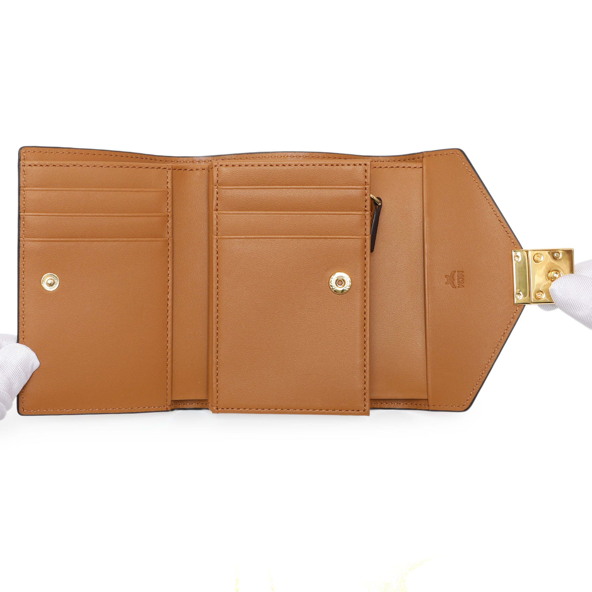 MCM Cognac Visetos Tracy Wallet Accessories MCM