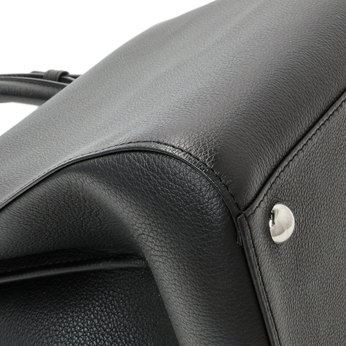 Delvaux Black Grained Calfskin Brillant MM Handbags Delvaux