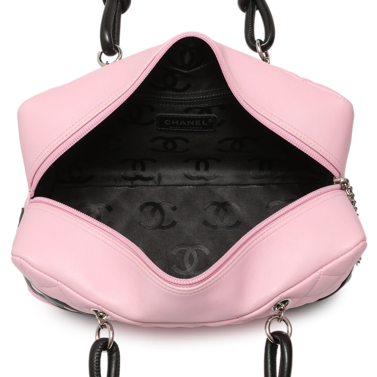 Chanel Pink Quilted Calfskin Large Cambon Bowler Handbags Chanel