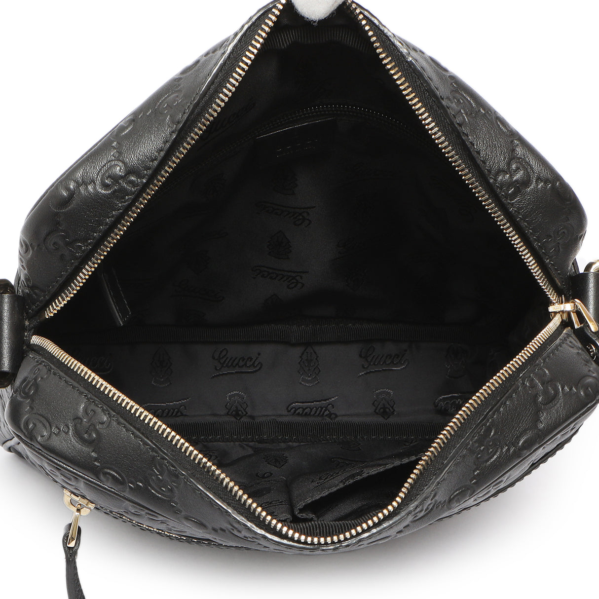 Gucci Black Guccissima Messenger Bag Handbags Gucci