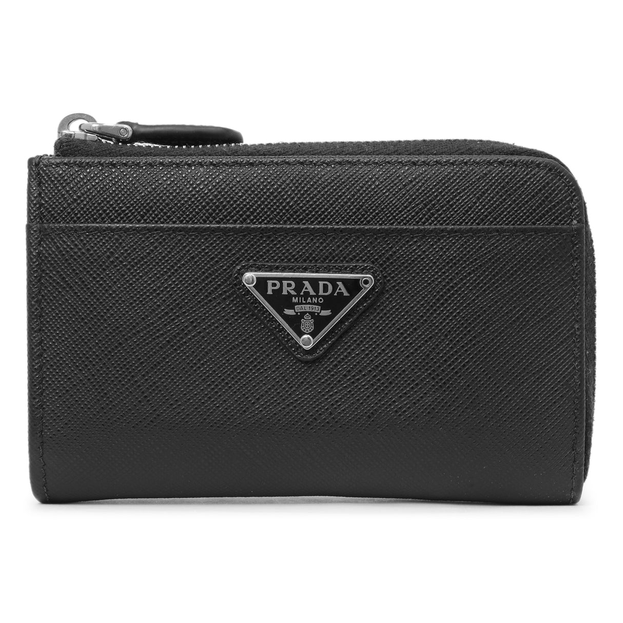 Prada Black Saffiano Zip Card Holder Accessories Prada