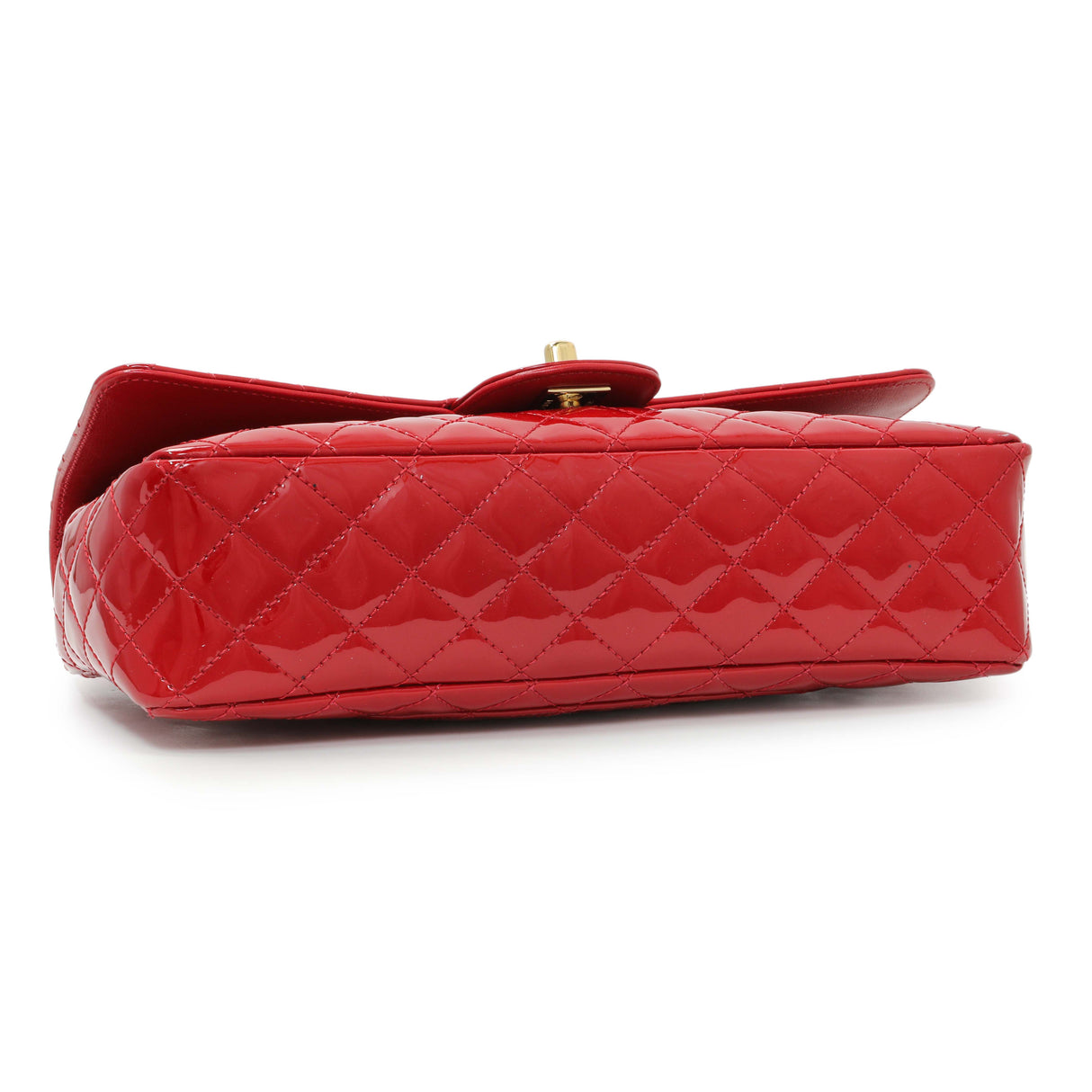 Chanel Red Patent Quilted Valentine Flap