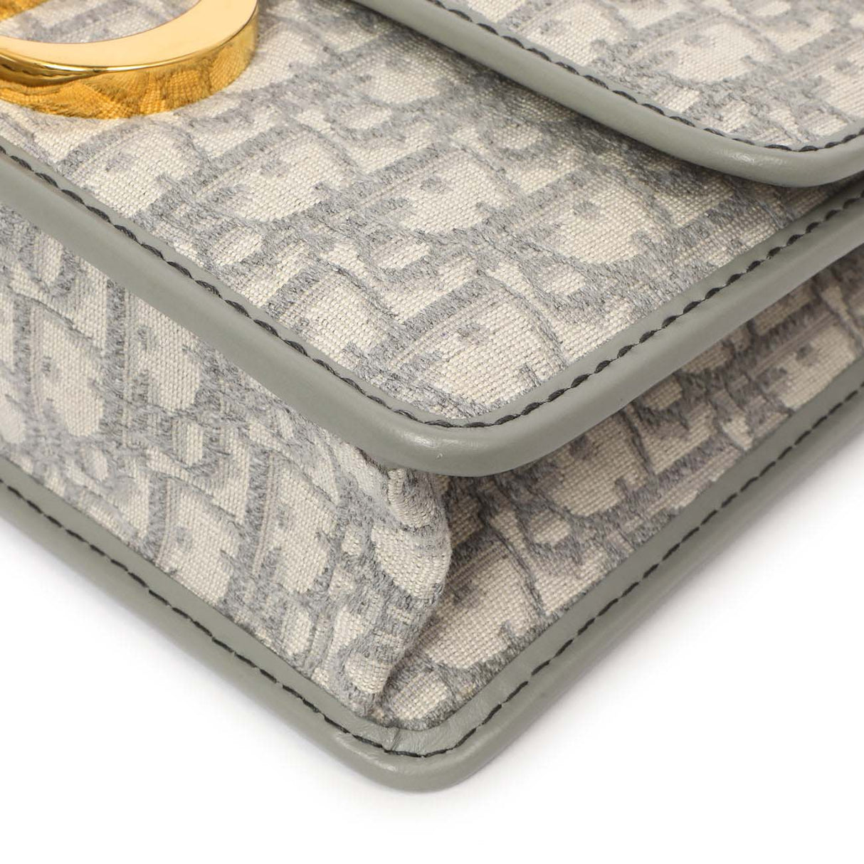 Christian Dior Grey Oblique 30 Montaigne Flap Bag Handbags Christian Dior