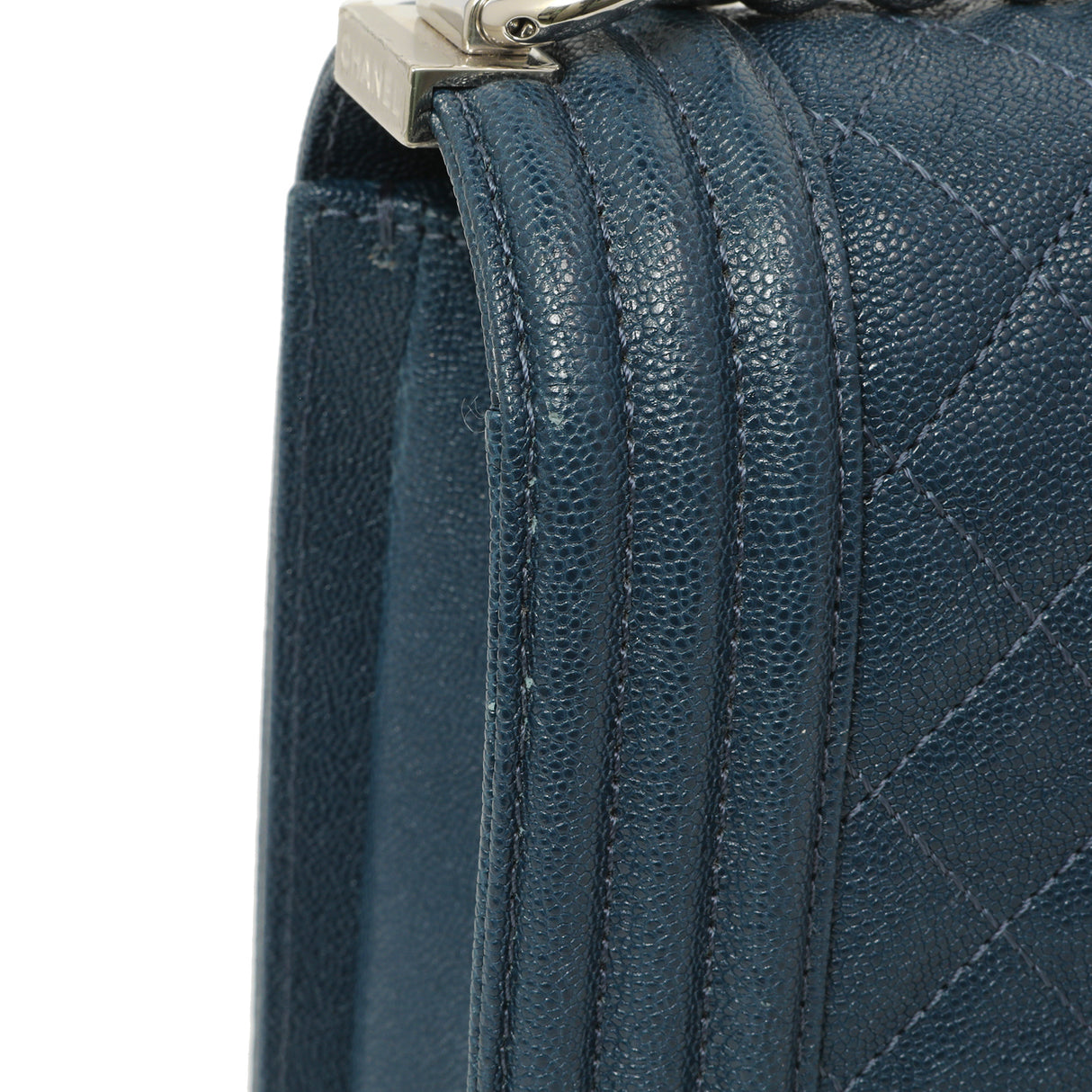 Chanel Blue Quilted Caviar New Medium Boy Bag Handbags Chanel