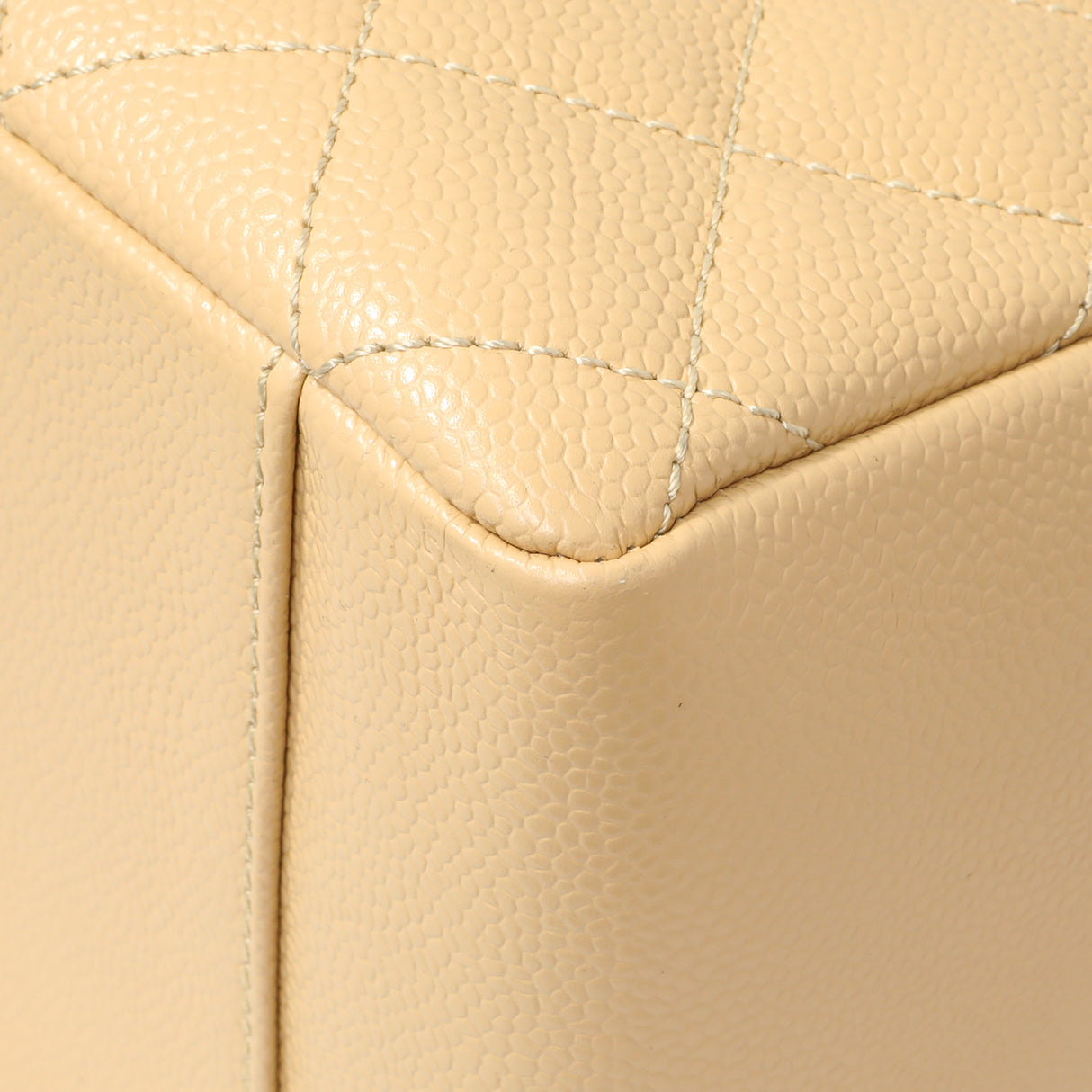 Chanel Beige Quilted Caviar Grand Shopping Tote GST Handbags Chanel