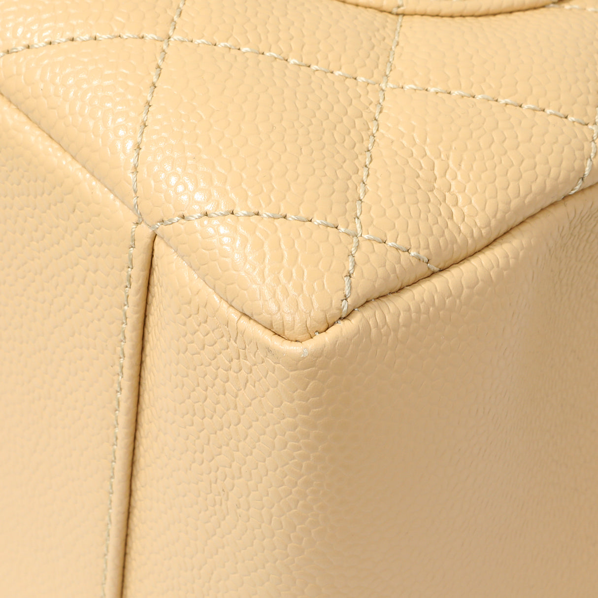 Chanel Beige Quilted Caviar Grand Shopping Tote GST Handbags Chanel