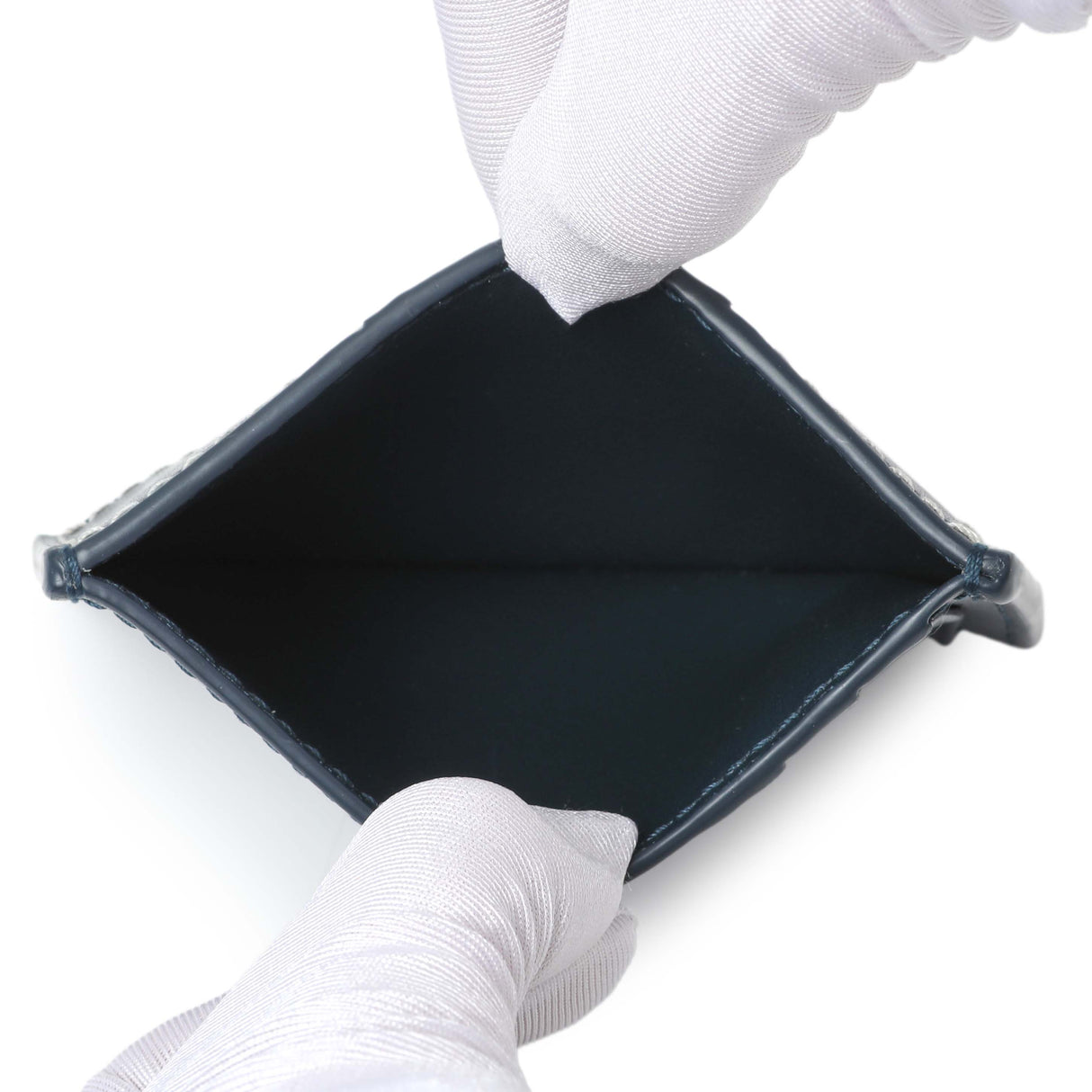 Bottega Veneta Blue Nappa Maxi Intrecciato Card Holder Accessories Bottega Veneta