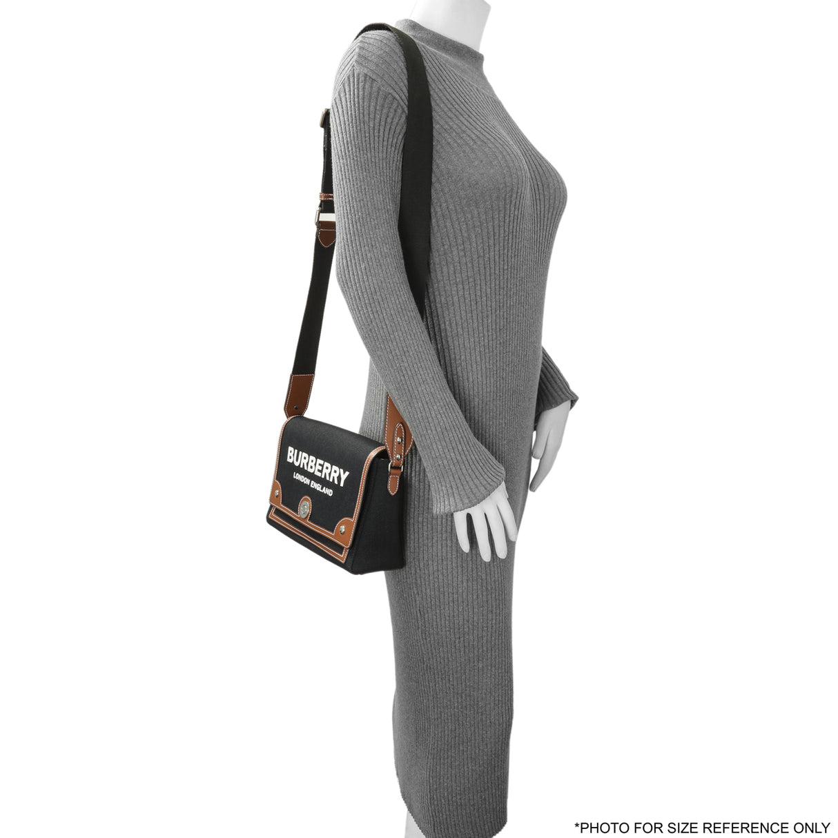 Burberry Black Canvas Horseferry Note Crossbody Handbags Burberry