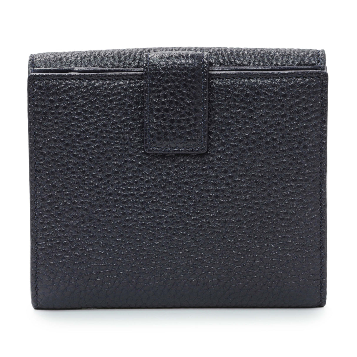 Salvatore Ferragamo Blue Calfskin Compact Wallet Accessories Salvatore Ferragamo
