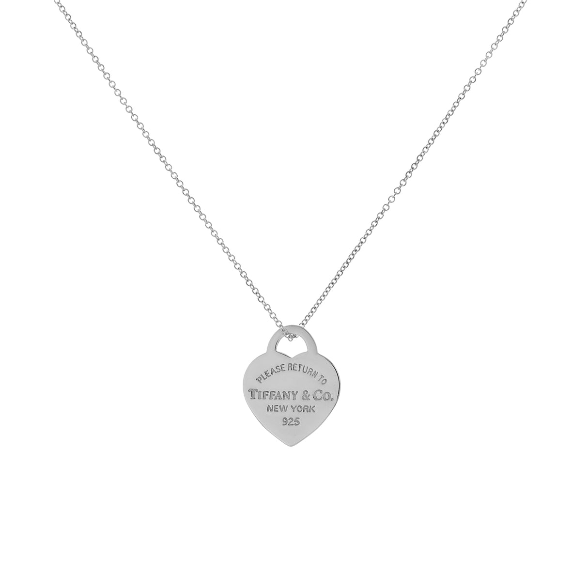 Tiffany & Co. Sterling Silver Return to Tiffany Heart Tag Pendant Necklace Designer Jewellery Tiffany and Co
