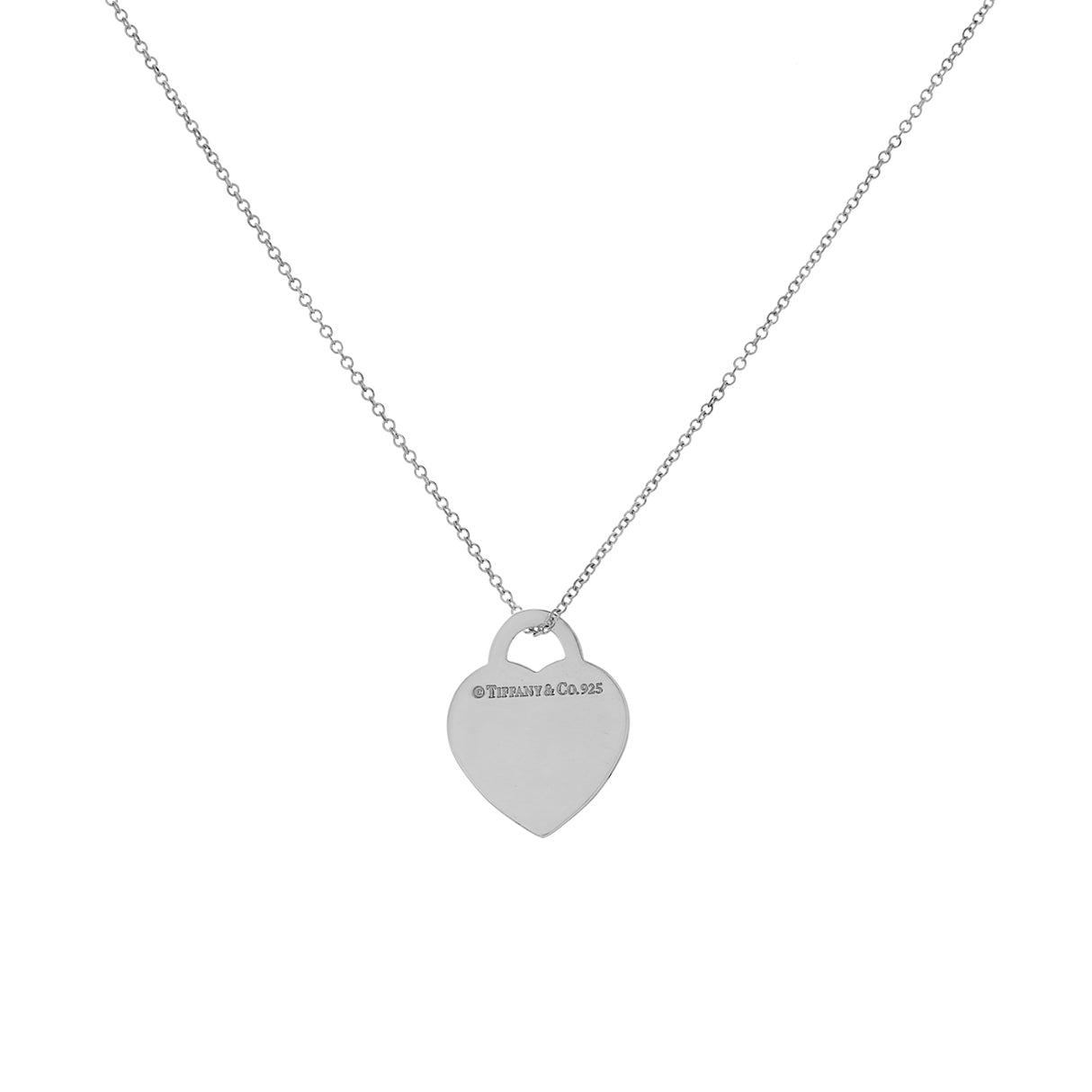Tiffany & Co. Sterling Silver Return to Tiffany Heart Tag Pendant Necklace Designer Jewellery Tiffany and Co