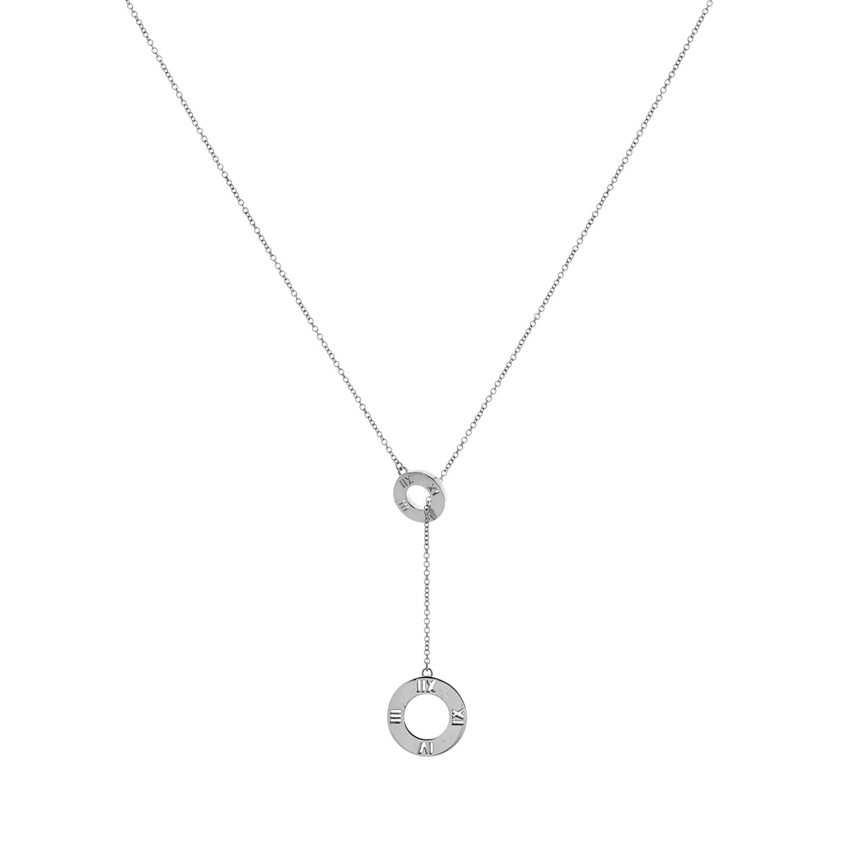 Tiffany & Co. Sterling Silver Atlas Lariat Pendant Necklace Designer Jewellery Tiffany and Co