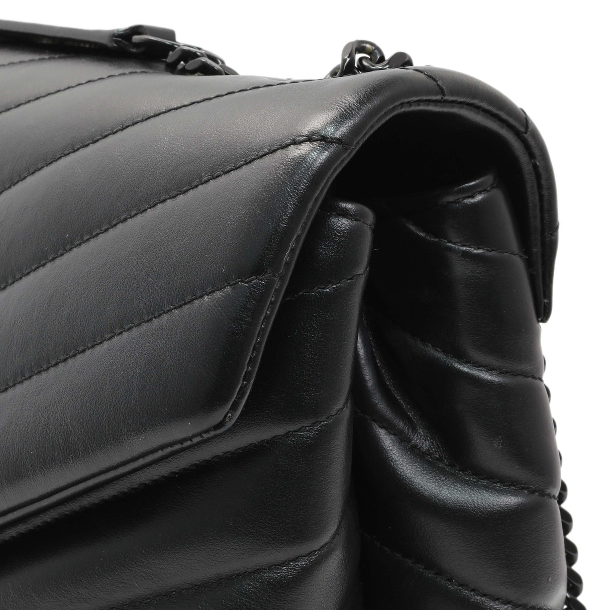 Saint Laurent Black Calfskin Medium Loulou Handbags Saint Laurent