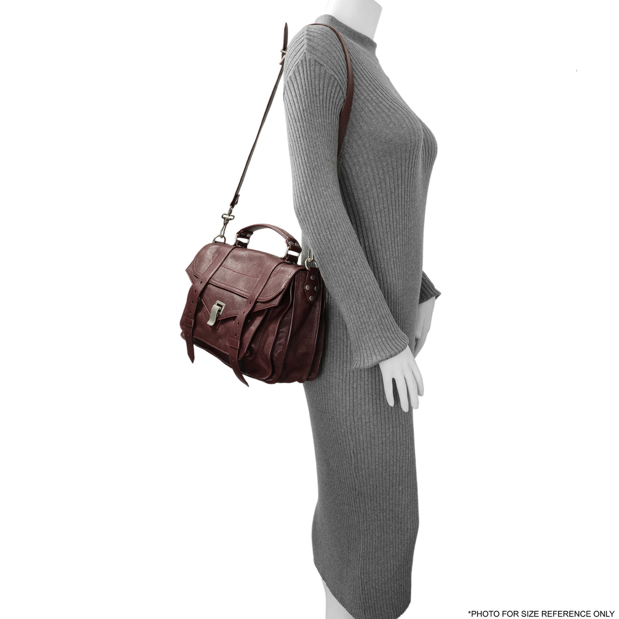 Proenza Schouler Burgundy Lambskin Medium PS1 Satchel Handbags Proenza Schouler