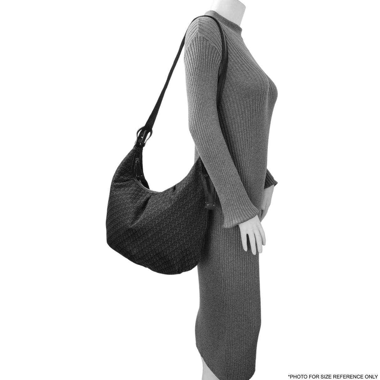 Christian Dior Black Monogram Buckle Hobo Handbags Modaselle